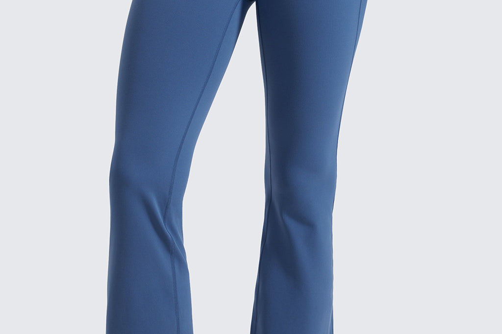 CRZ YOGA Women's High Waist Flare Leggings 29" Pitch Blue