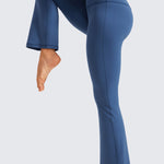 CRZ YOGA Women's High Waist Flare Leggings 29" Pitch Blue