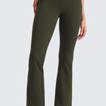 CRZ YOGA Women's High Waist Flare Leggings 29" Olive Green