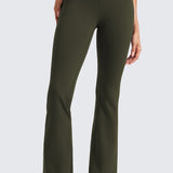 CRZ YOGA Women's High Waist Flare Leggings 29" Olive Green