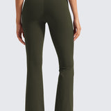 CRZ YOGA Women's High Waist Flare Leggings 29" Olive Green