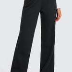 CRZ YOGA Women's Cotton Fleece Lined Sweatpants 30" Dark Red 2