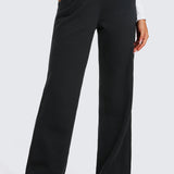 CRZ YOGA Women's Cotton Fleece Lined Sweatpants 30" Dark Red 2