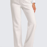 CRZ YOGA Women's Cotton Fleece Lined Sweatpants 30" Hot Fudge Brown