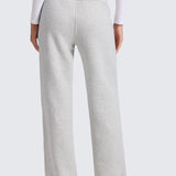 CRZ YOGA Women's Cotton Fleece Lined Sweatpants 30" Milky White
