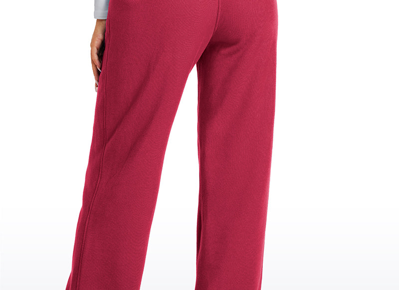 CRZ YOGA Women's Cotton Fleece Lined Sweatpants 30" Dove Grey Heather