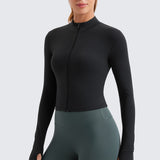 Women's Butterluxe Cropped Outerwear Full Zip Jackets Hot Fudge Brown