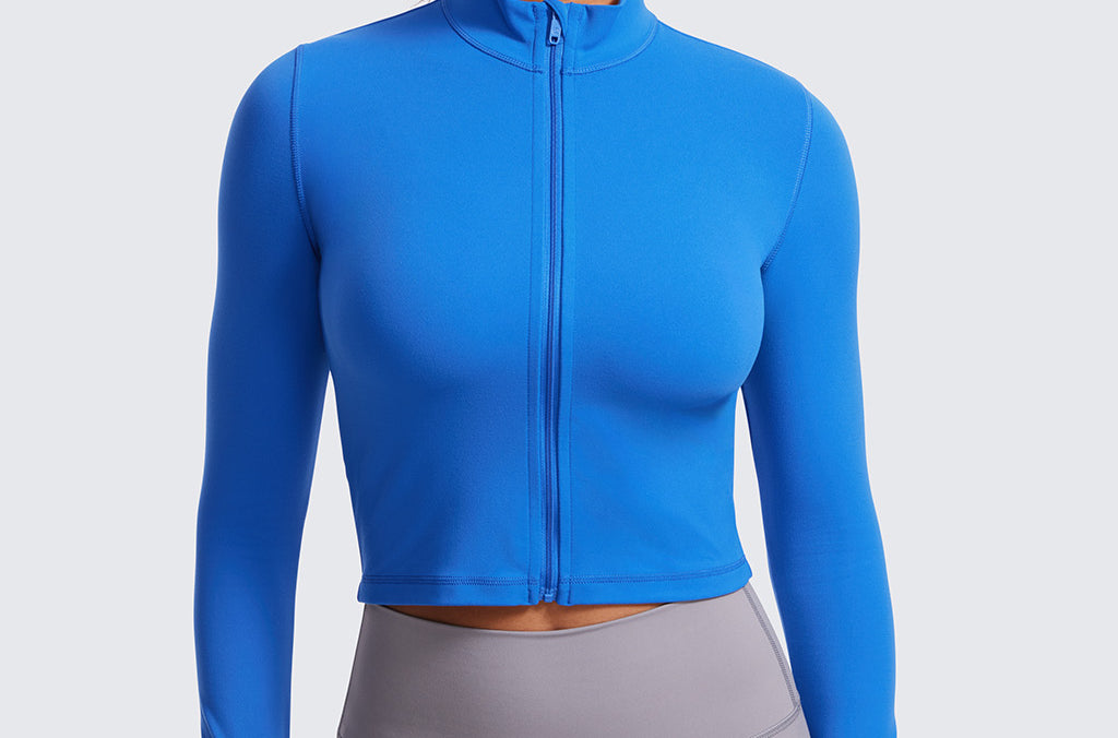 Women's Butterluxe Cropped Outerwear Full Zip Jackets Magenta Purple