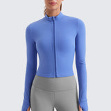 Women's Butterluxe Cropped Outerwear Full Zip Jackets Magenta Purple