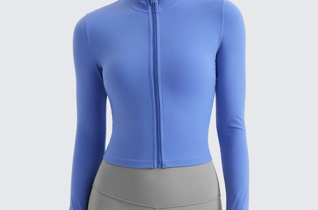 Women's Butterluxe Cropped Outerwear Full Zip Jackets Magenta Purple