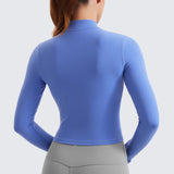 Women's Butterluxe Cropped Outerwear Full Zip Jackets Magenta Purple