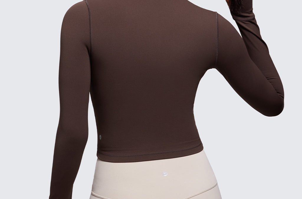 Women's Butterluxe Cropped Outerwear Full Zip Jackets Hot Fudge Brown