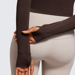 Women's Butterluxe Cropped Outerwear Full Zip Jackets Hot Fudge Brown