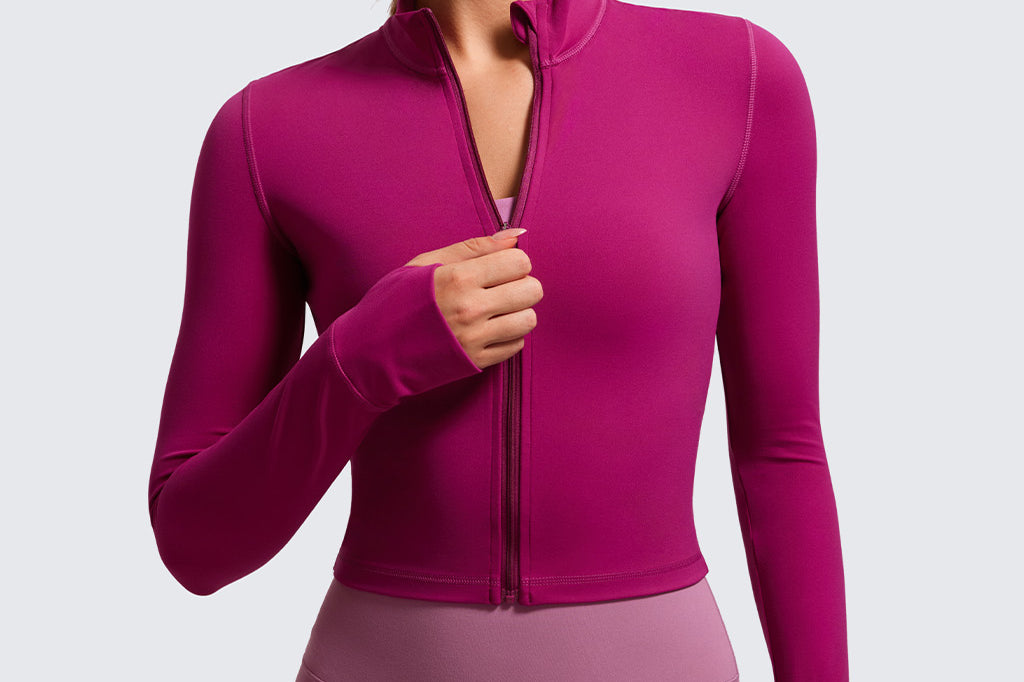 Women's Butterluxe Cropped Outerwear Full Zip Jackets Black