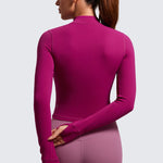 Women's Butterluxe Cropped Outerwear Full Zip Jackets Black