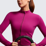 Women's Butterluxe Cropped Outerwear Full Zip Jackets Black