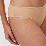 Women's Cheeky High Cut Bikini 3 Pack Beige (3pack)