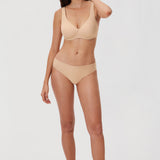 Women's Cheeky High Cut Bikini 3 Pack Beige (3pack)