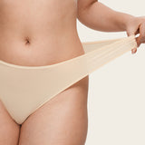 Women's Cheeky High Cut Bikini 3 Pack Parchment (3pack)