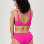 Women's Floral Lace Underwired Bra Glitter Pink