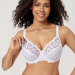 Women's Floral Lace Underwired Bra White