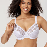 Women's Floral Lace Underwired Bra White