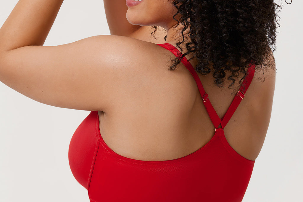 Women's Plunge Racerback Front Closure Bra Black