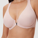 Women's Plunge Racerback Front Closure Bra Gentle Rose