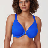 Women's Plunge Racerback Front Closure Bra Sparkle Blue