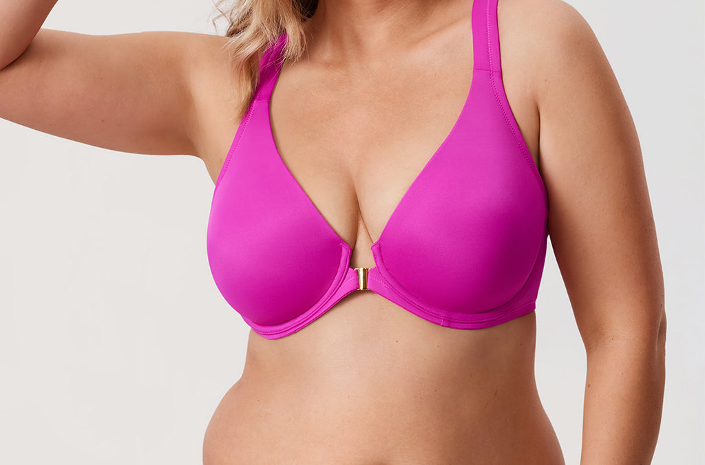 Women's Plunge Racerback Front Closure Bra Ivory