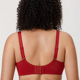 Women's Beauty Lace Bra Dark Red