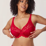 Women's Beauty Lace Bra Lipstick Red