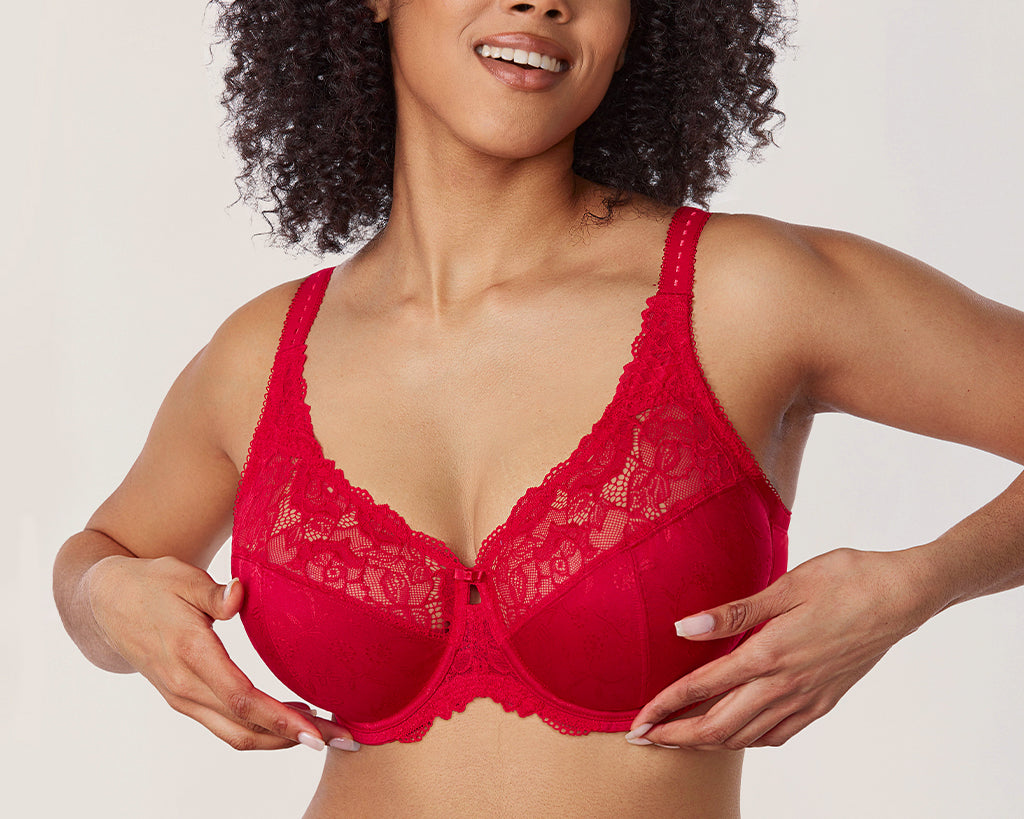 Women's Beauty Lace Bra Lipstick Red