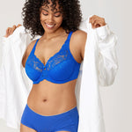 Women's Beauty Lace Bra Sky Blue