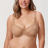 Women's Sheer Lace Unlined Bra Barely Buff