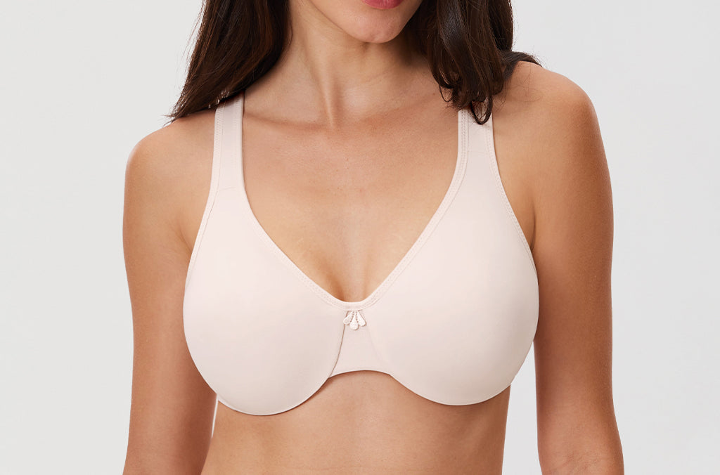 Women's Underwire Minimizer Bra Rose White