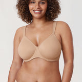 Women's Smooth Minimizer Underwire Bra Soft Tan