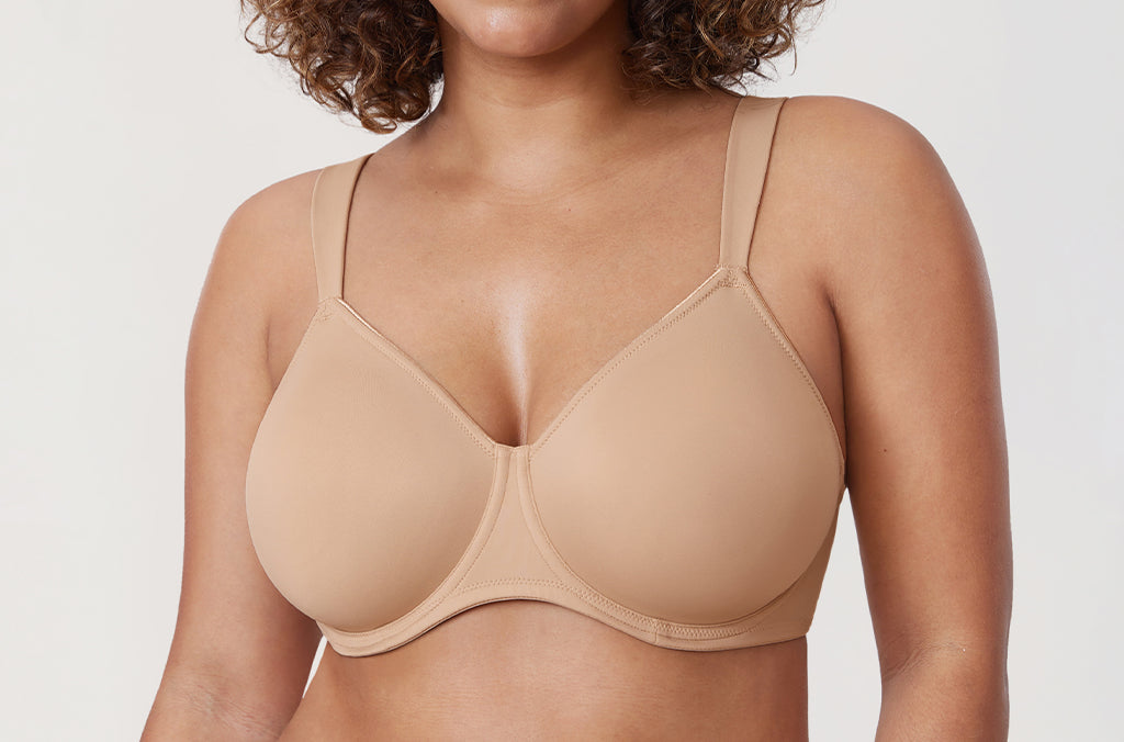 Women's Smooth Minimizer Underwire Bra Soft Tan