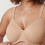 Women's Smooth Minimizer Underwire Bra Soft Tan