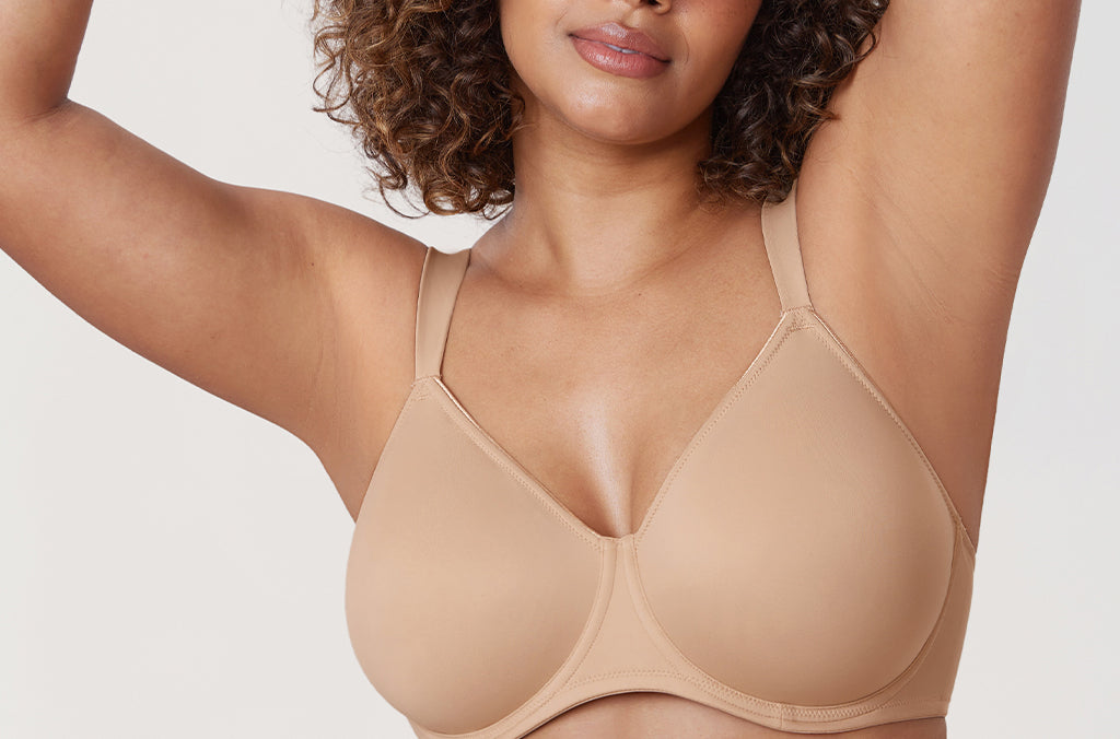 Women's Smooth Minimizer Underwire Bra Soft Tan