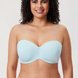 Women's Silicone-Free Strapless Bra Baby Blue