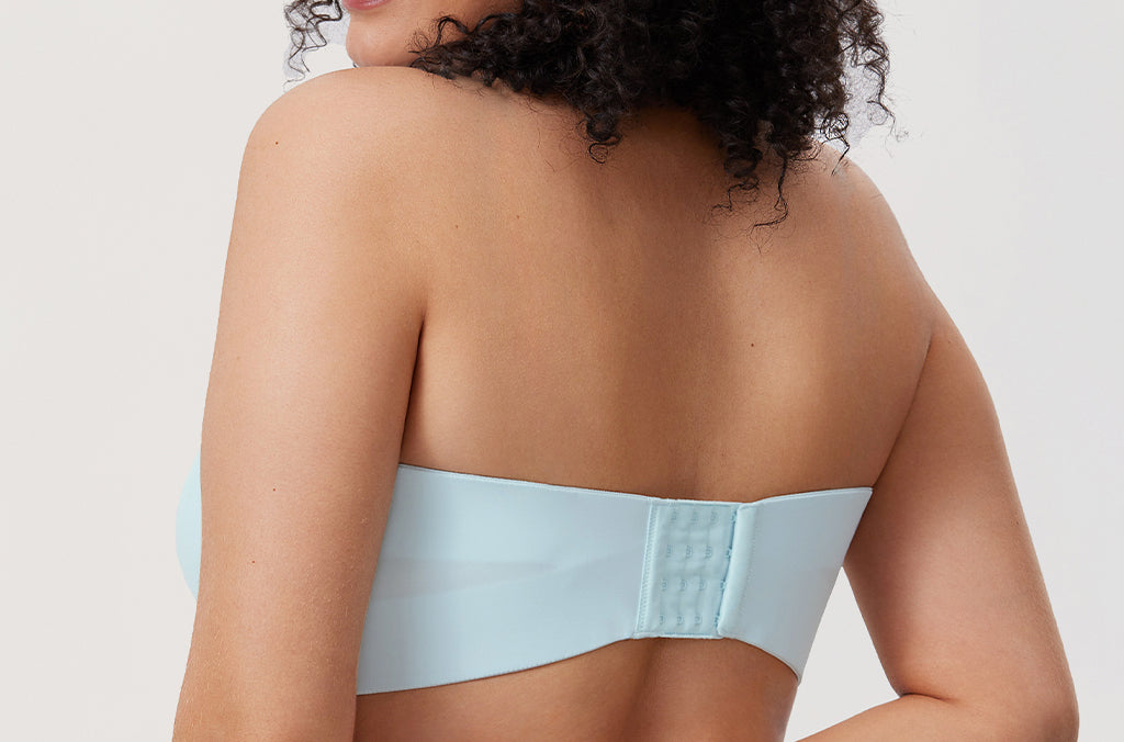 Women's Silicone-Free Strapless Bra Baby Blue