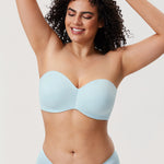 Women's Silicone-Free Strapless Bra Baby Blue