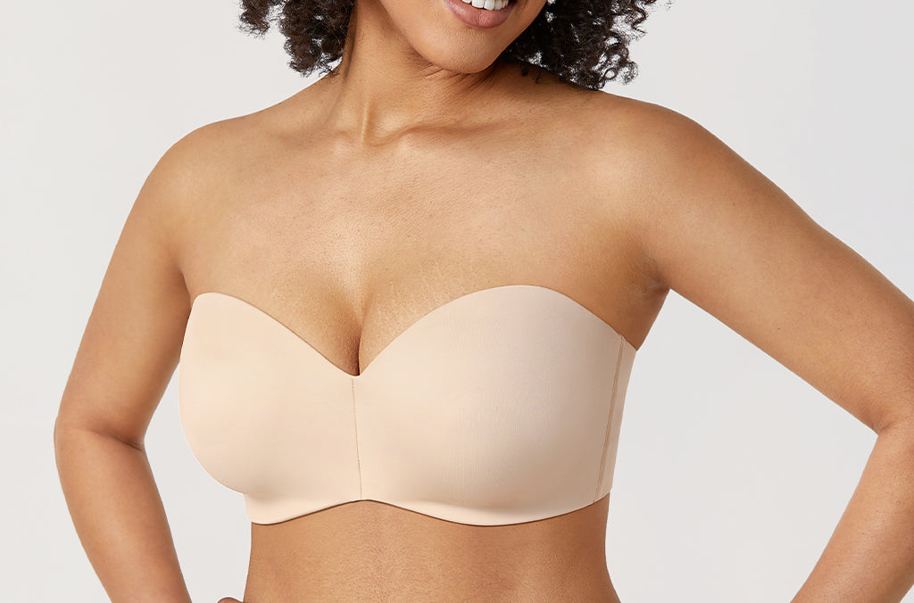 Women's Silicone-Free Strapless Bra Beige