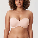 Women's Underwire Strapless Bra Apricot Pink