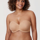 Women's Underwire Strapless Bra Warm Beige