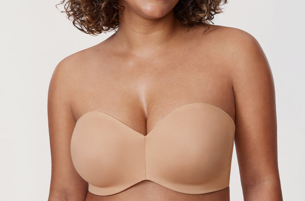 Women's Underwire Strapless Bra Warm Beige