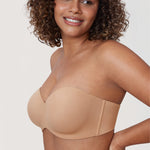 Women's Underwire Strapless Bra Warm Beige