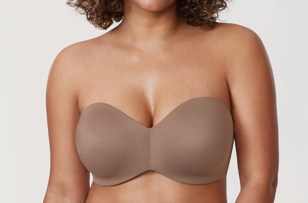 Women's Underwire Strapless Bra Apricot Pink