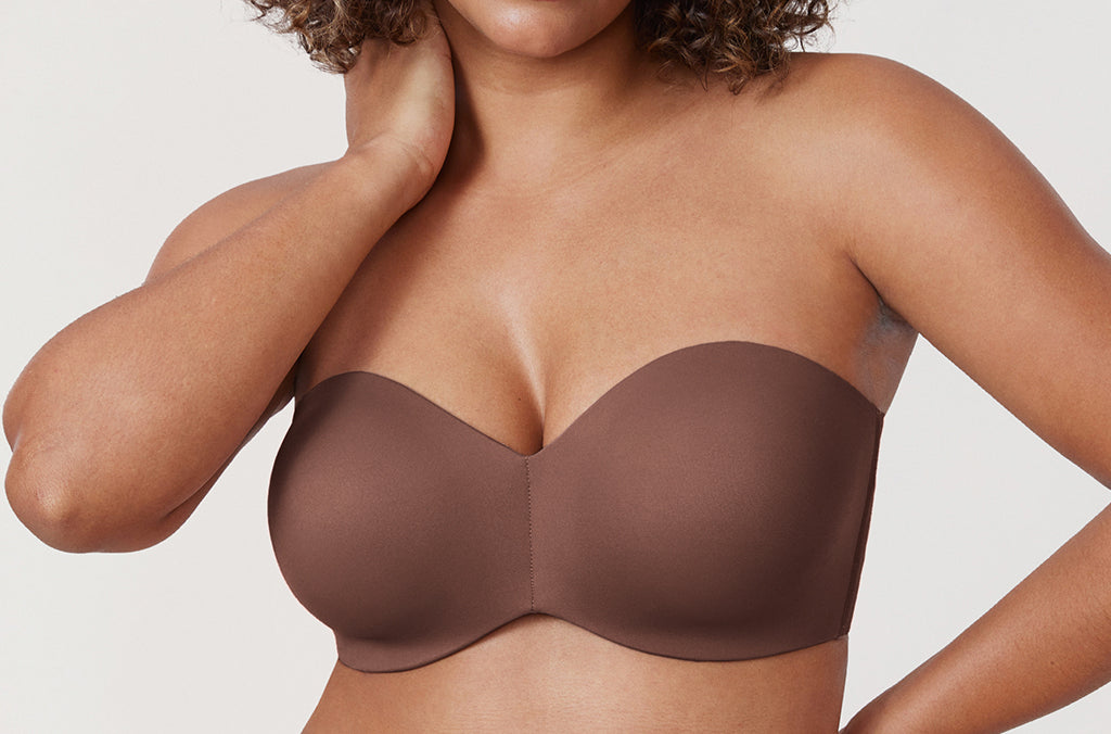 Women's Underwire Strapless Bra Apricot Pink
